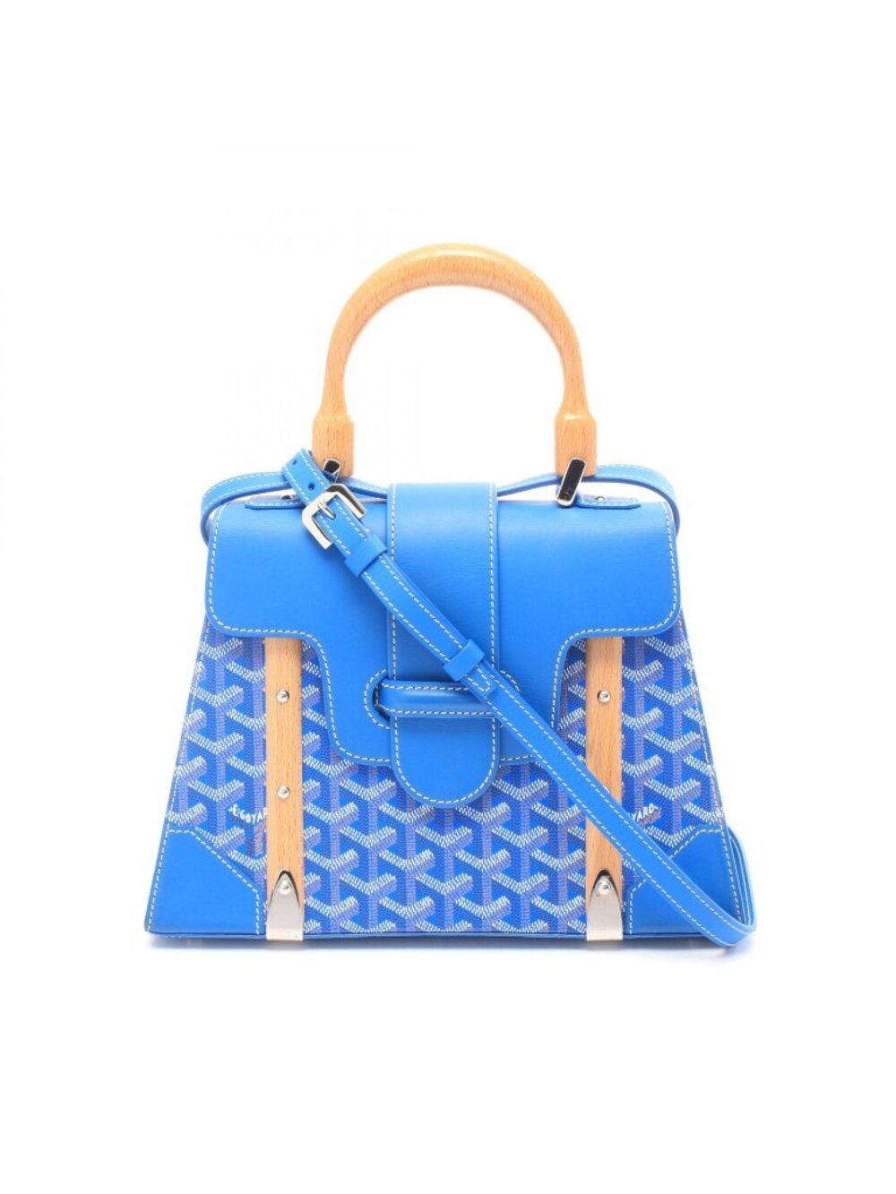 Goyard Handbag Saigon PM 2-Way Blue Leather